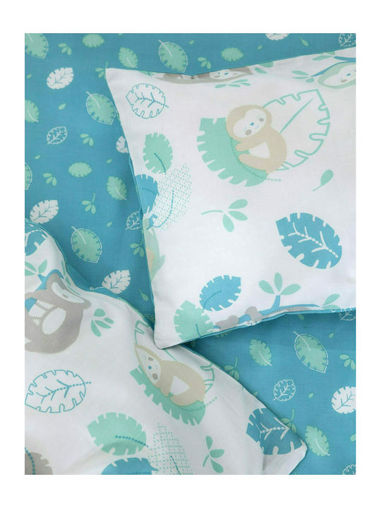 Nima Cuddly Βρεφικό Κουβερλί Βαμβακερό Γαλάζιο 100x140cm
