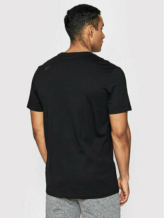 4F Men's Athletic T-shirt Short Sleeve Black