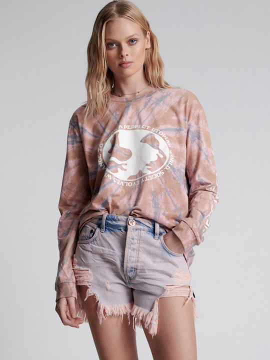 Outlaws 38J Γυναικείο Τζιν Σορτς Pink Haze
