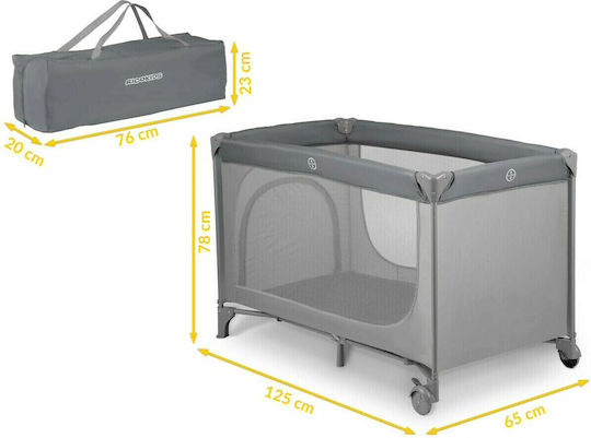 Ricokids RK-240 Laufstall mit Matratze Gray 125x65cm