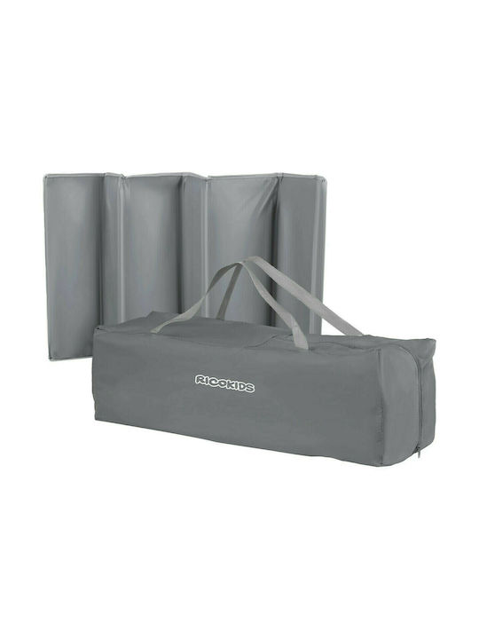 Ricokids RK-240 Παρκοκρέβατο με Στρώμα Γκρι 125x65cm