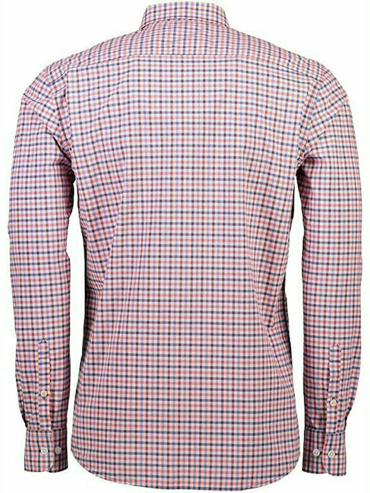 LERROS SHIRT REGULAR FIT 100%COTTON CORAL CHECK