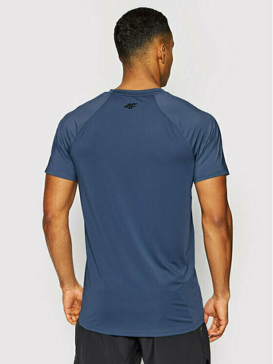 4F Men's Athletic T-shirt Short Sleeve Navy Blue