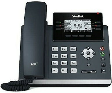 Yealink SIP-T42U Ενσύρματο Τηλέφωνο IP 12 γραμμών Μαύρο