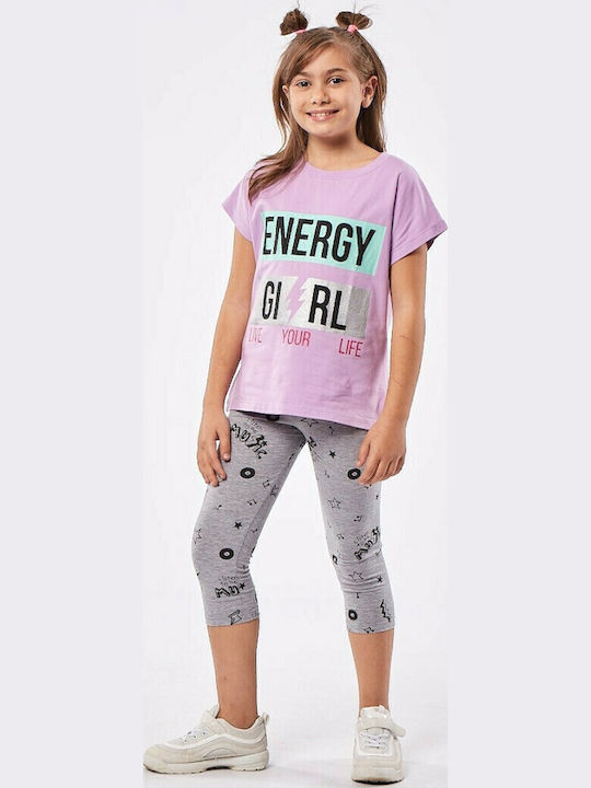 Evita Kids Set with Lilac Leggings 2 Pieces