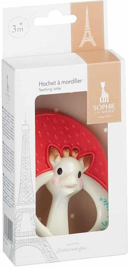 Sophie La Girafe Teething Rattle made of Rubber for 3 m+ Red