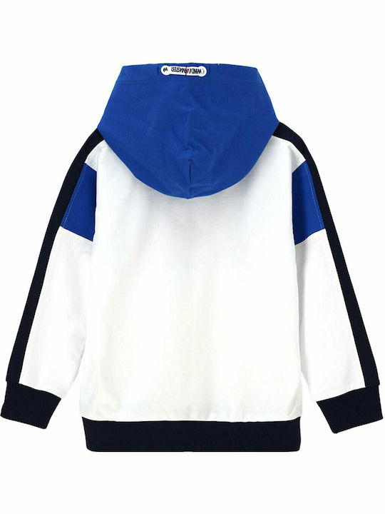 Kids Sweatshirt with Hood and Pockets White DBP2024B1