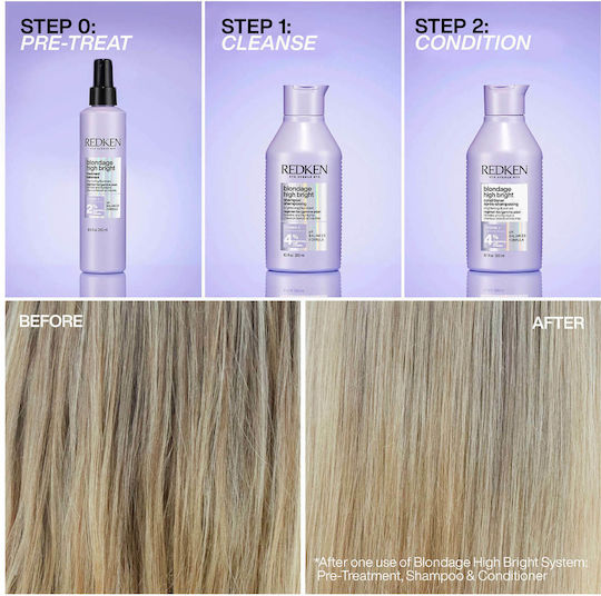 Redken Blondage High Bright Conditioner Farberhalt für Gefärbt Haare 300ml