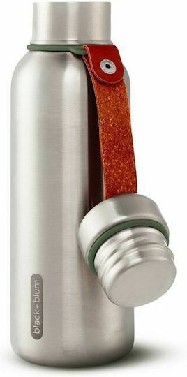 Black+Blum Olive Bam Bottle Thermos Stainless Steel BPA Free 500ml Silver