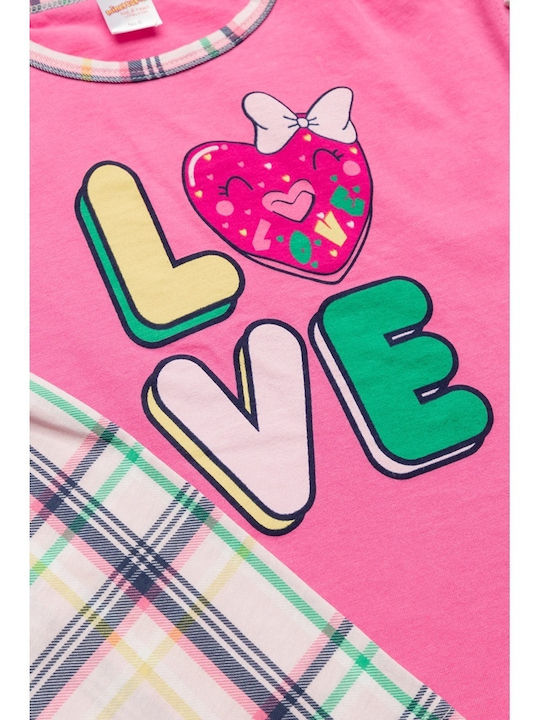Minerva Детска пижама Лятна Фуксия Love