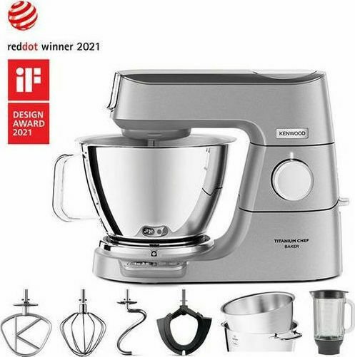 Kenwood Titanium Chef Baker Stand Mixer 1200W with Stainless Mixing Bowl 5lt