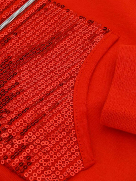 Kinder-Sweatshirt Strickjacke Rote DBA3570F1