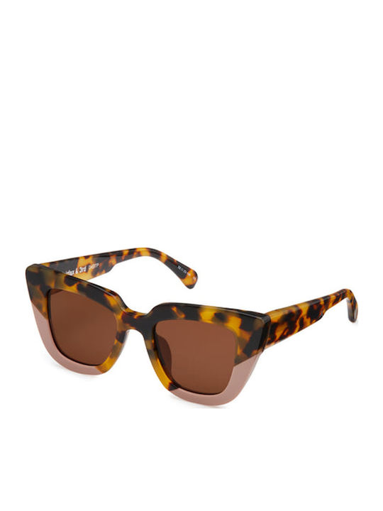 Oscar & Frank Fairfax Damen Sonnenbrille mit Kunststoff Gestell Tiger Tort Pale Blush