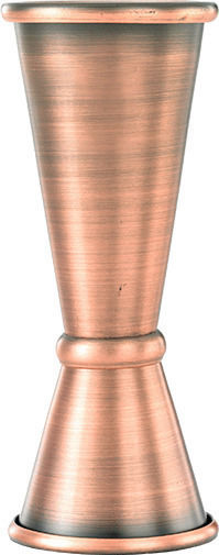 Barfly Antique Copper Double Bar Spirit Measure 25/50ml Bronze