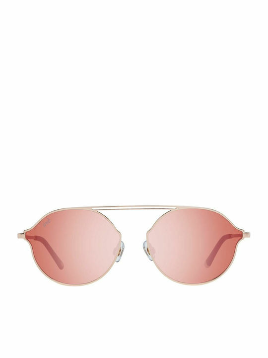 Web WE0198 34Z Sunglasses Ροζ Χρυσά with Metal Frame & Red Lens