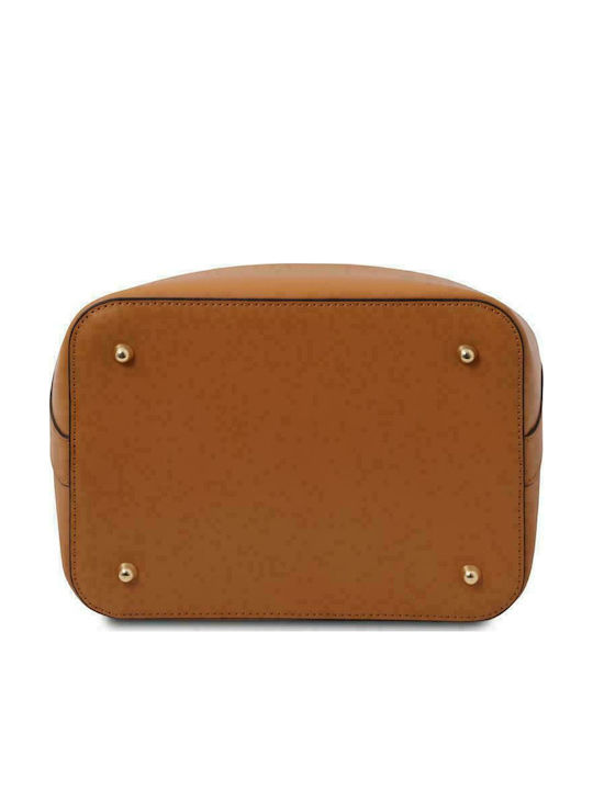 Vittoria Leather Women's Pouch Shoulder Cognac