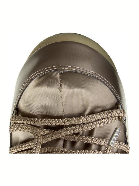 Snow Boots with Rubber / Laces Icon Glance Gold
