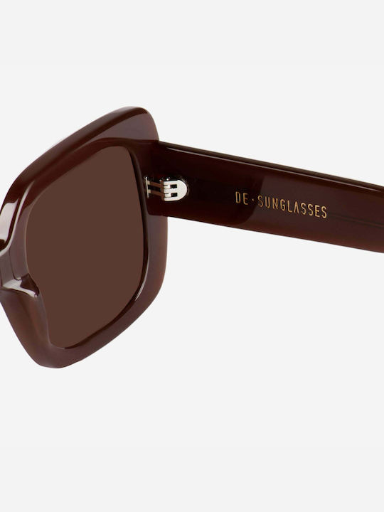 De Sunglasses L.M. Γυναικεία Γυαλιά Ηλίου με Κοκκάλινο Σκελετό Caramel