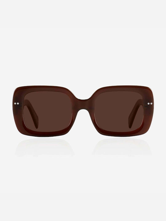 De Sunglasses L.M. Γυναικεία Γυαλιά Ηλίου με Κοκκάλινο Σκελετό Caramel