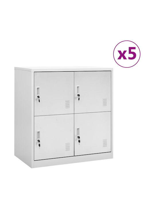 Metallischer Schließfach mit Verriegelungsfunktion mit 4 Außenschränke Grau Offen 90x45x92,5cm