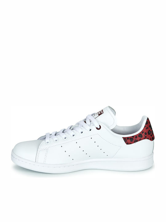 Adidas Stan Smith Γυναικεία Sneakers Cloud White / Collegiate Burgundy / Core Black