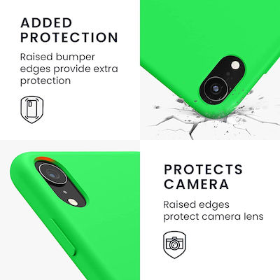 KWmobile Soft Flexible Rubber Coperta din spate Silicon Neon Green (iPhone XR) 45910.44