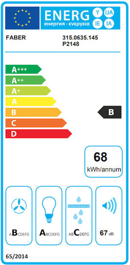 Faber Maxima NG EV8 Led AM/X A90 Συρόμενος Απορροφητήρας 90cm Inox