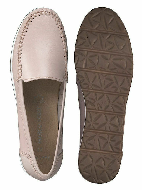 Leder Damen Mokassins in Rosa Farbe