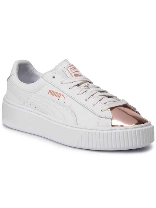 Puma Basket Platform Sneakers White