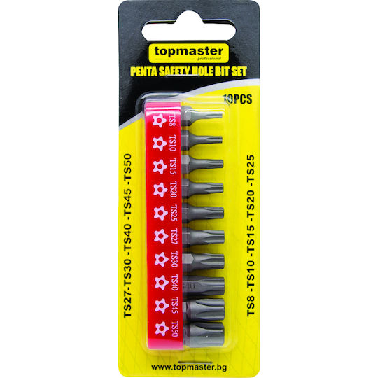 Topmaster Σετ 10 Μύτες Κατσαβιδιού Torx Torx