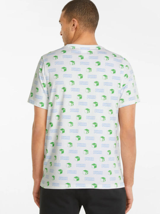 PUMA x Minecraft Aop T-shirt Λευκό