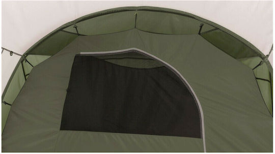 Easy Camp Huntsville 600 Twin Camping Tent Tunnel Green with Double Cloth 4 Seasons for 6 People 605x240x200cm