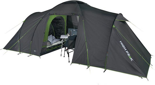 High Peak Como 6.0 Camping Tent Tunnel Black with Double Cloth 4 Seasons for 6 People 540x210x200cm