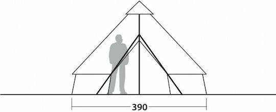 Robens Klondike PRS Winter Camping Tent Teepee Green for 6 People 390x370x270cm