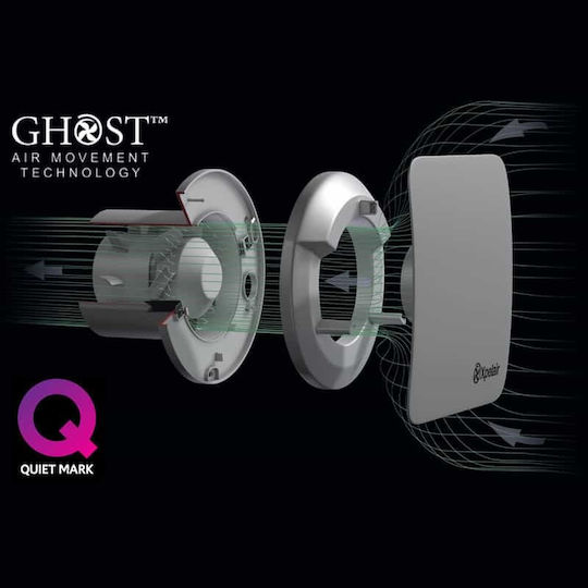Xpelair C4SR Wall-mounted Ventilator Bathroom 100mm White