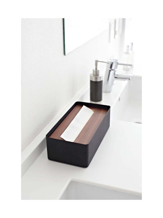 Yamazaki Θήκη για Χαρτομάντηλα Μεταλλική Μαύρη 26x13x8.2cm 7729