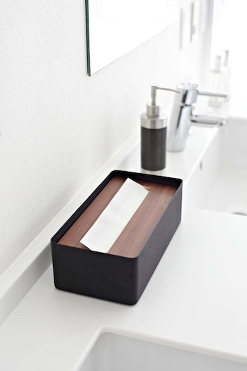 Yamazaki Metallic Tissue Holder Black 26x13x8.2cm YMZK7729