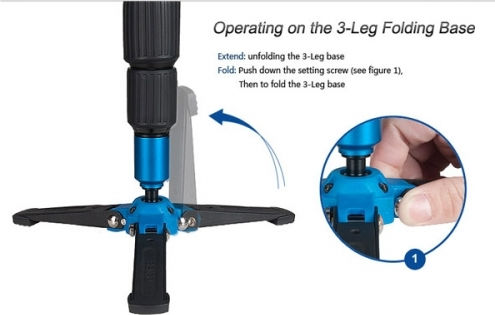 Benro Benro C38TBS2 Carbon Fiber Photography & Video Monopod with Tripod Base with Hydraulic Head and 2.5kg Maximum Load