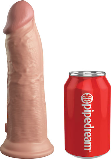King Cock Dual Density Реалистично дилдо Със смукателна чашка Голи 20см