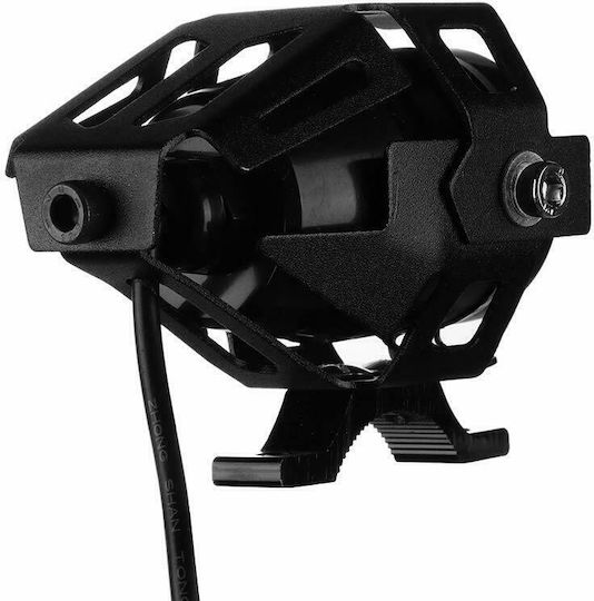 Προβολάκια Μοτοσυκλέτας U7 Mini Angel Eye με Λευκό Στεφάνης Μαύρο LED 1τμχ
