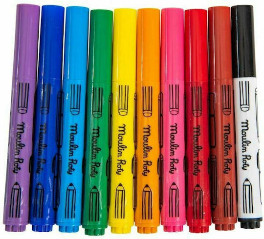 Moulin Roty Drawing Markers Thick Set 10pcs