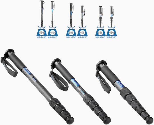 Leofoto MP-365C Carbon Fiber Monopod with Simple Sole and 17kg Maximum Load