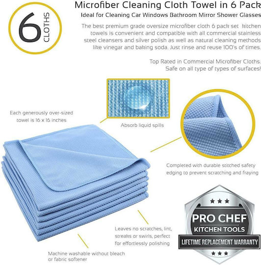 Viosarp Cleaning Cloth with Microfiber for Window Blue 40x30εκ. 1pcs