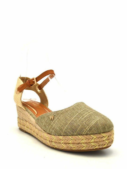 Bella Platforme Dama În Tip Espadrile Verzi