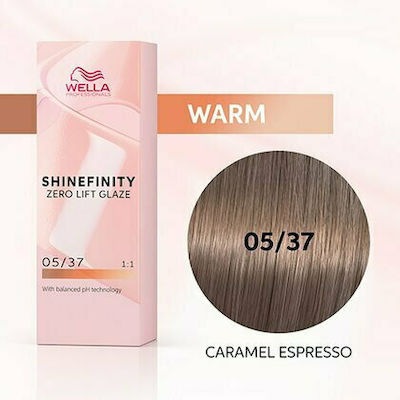 Wella Shinefinity Zero Lift Glaze Haarfarbe 05/37 Caramel Espresso 60ml