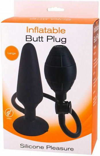 Seven Creations Inflatable Butt Plug Silicone Pleasure Анална тапа Черна