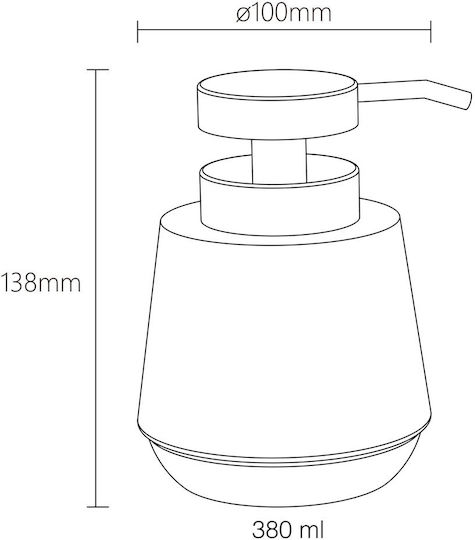 Sealskin Mood Tabletop Glass Dispenser Gray 380ml