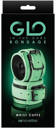 Ns Novelties GLO Bondage Wrist Cuff Handcuffs Green
