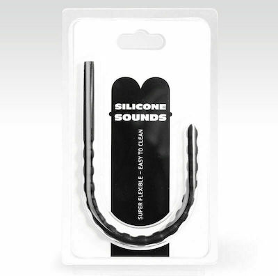 All Black Silicone Urethral Probe 8-10mm Black