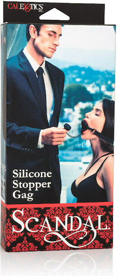 Calexotics Scandal Silicone Stopper Gag Gag Black